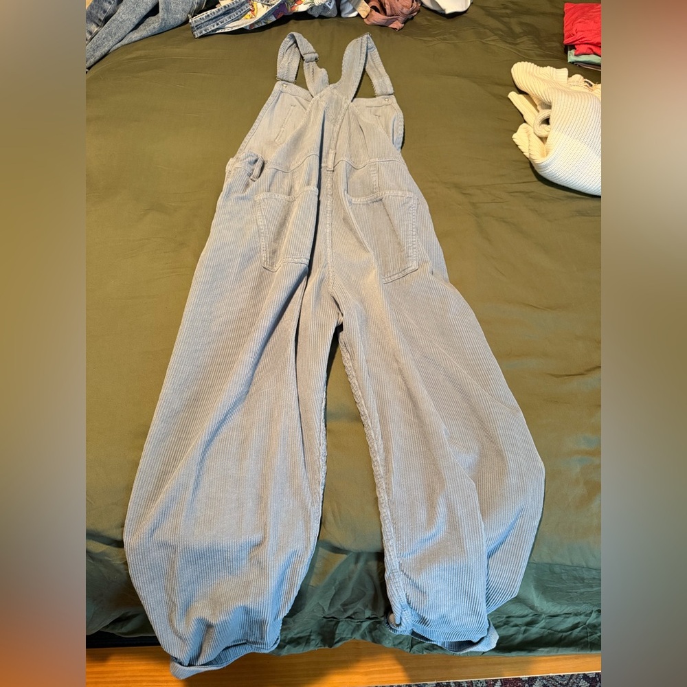 Light Blue Corduroy Overalls: Ziggy We The Free